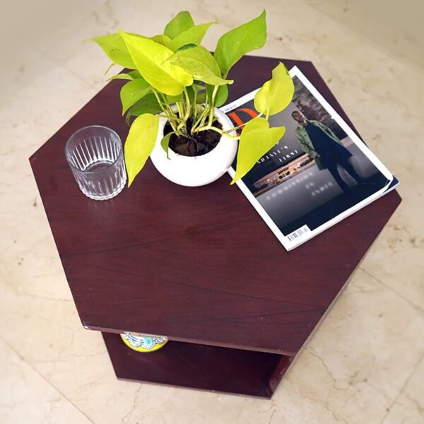 HEXAGON WOODEN CENTER TABLE (BIG)