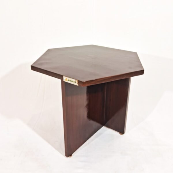 HEXAGON WOODEN CENTER TABLE (SMALL)