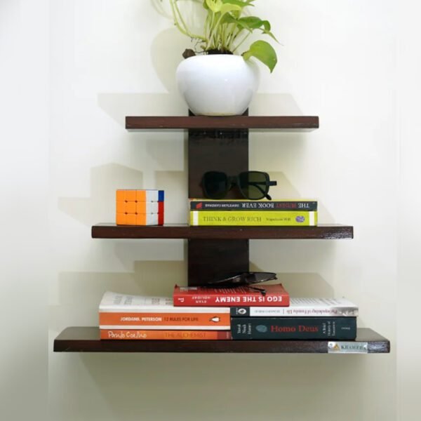 WALL HUNG SHELVES WOODEN LADDER TYPE
